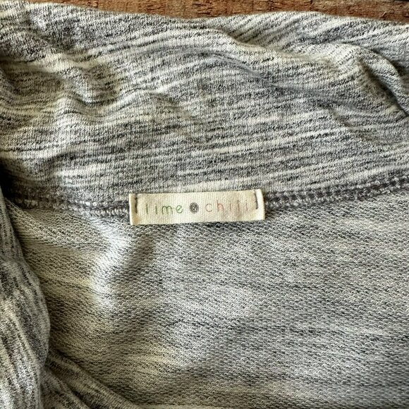 Lime & Chili Gray Striped Cowl Neck Long Sleeve Tunic Sweatshirt With Pockets - Picture 5 of 6